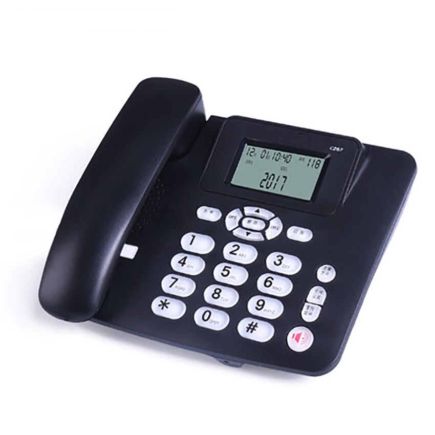 Téléphone fixe filaire avec haut-parleur, touche R, bouton lumineux, luminosité de police réglable, téléphone filaire à double Port pour le bureau et la maison