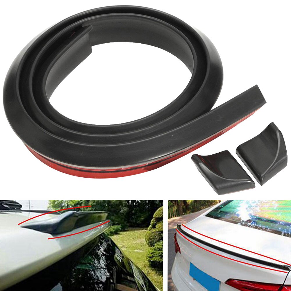 1.5m Carbon Fiber Car Vehicle Spoiler Rear Roof Trunk Splitter Trim Protector