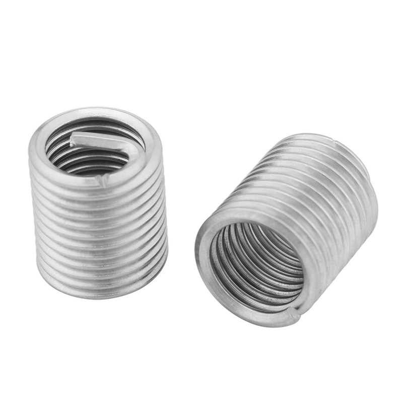 Threaded Insert 60pcs Stainless Steel Thread Repair Kit M3 M4 M5 M6 M8 M10 M12 Fasteners For Woodworking