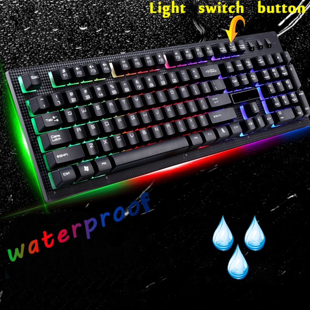G20 USB Wired Keyboard and Mouse Combo RGB LED Backlit for pc Gamers Laptop Desktop Computer Keyboard Mouse Set fast