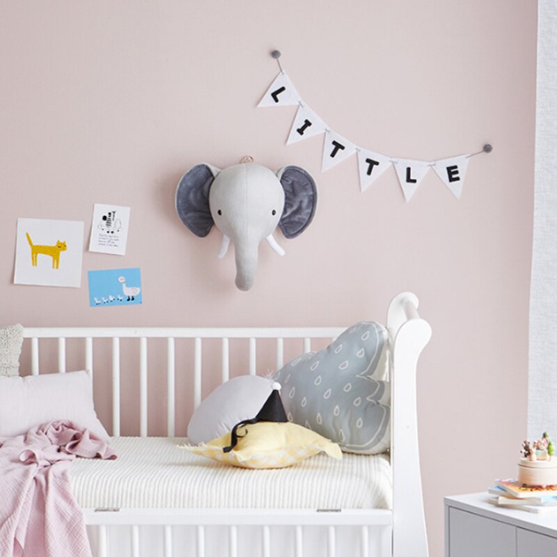 3D Animal Head Wall Mount Children Kids Room Wall Hanging Decoration Birthday Christmas JPDZS1100