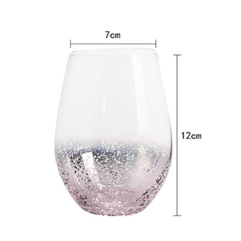 Water Glass Starry Glitter Tumbler Water Cup Wine Glass Drinking Glass Beer Coffee Drink Tea Mugs Transparent Drinkware