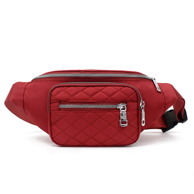 Vento Marea Waist Pack For Women Casual Nylon Waterproof Chest Handbag Pillow Belt Shoulder Bag Sport Travel Red Purses: RED BAG