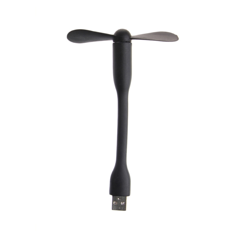 USB-Lüfter elektronische Geräte Ventil ador LED USB Mini Ventil ador tragbare flexible Kühler für Laptop Smartphone: Black