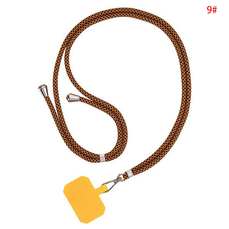 Cordones de teléfono con parche cruzado a la , correa de cuerda para el cuello, tarjeta fija antipérdida de seguridad, se adapta a todos los teléfonos móviles: I