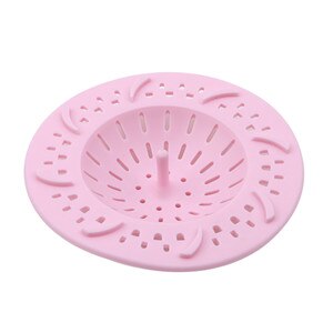 Multifunctionele plastic draagbare badkamer vloerafvoer haar afvoergat filter gaas keuken toilet wastafel vloerafvoer afdekking: Roze