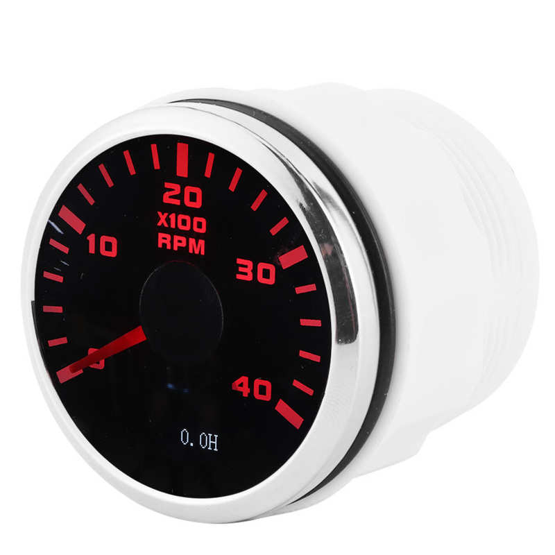 Digital Tachometer Gauge 52mm 4K RPM LCD Hour Display Meter Waterproof for Car Yachts Motorcycle ABS Car Tachometer