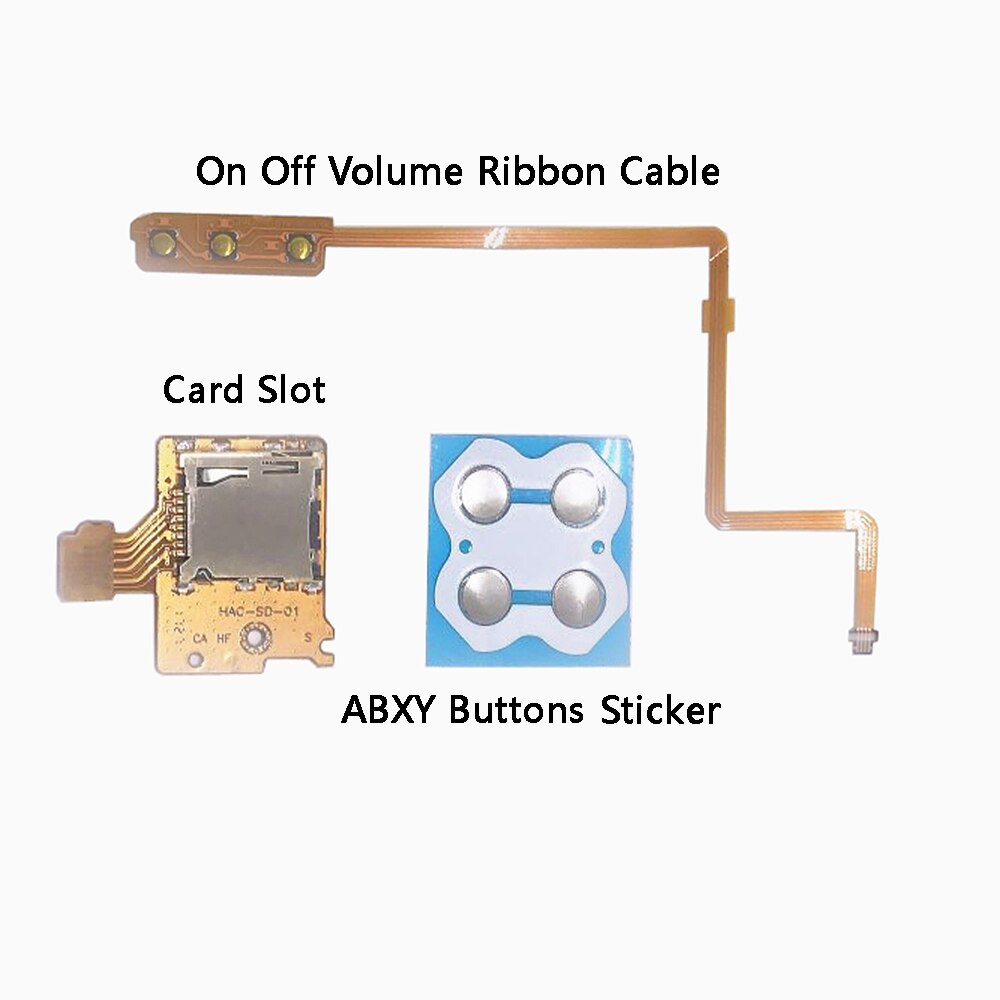 ZR ZL L SL SR/On Off Volume Ribbon Cable/Card Slot/ ABXY Buttons Sticker Key Ribbon Flex Cable For NS/N-Switch repair cable