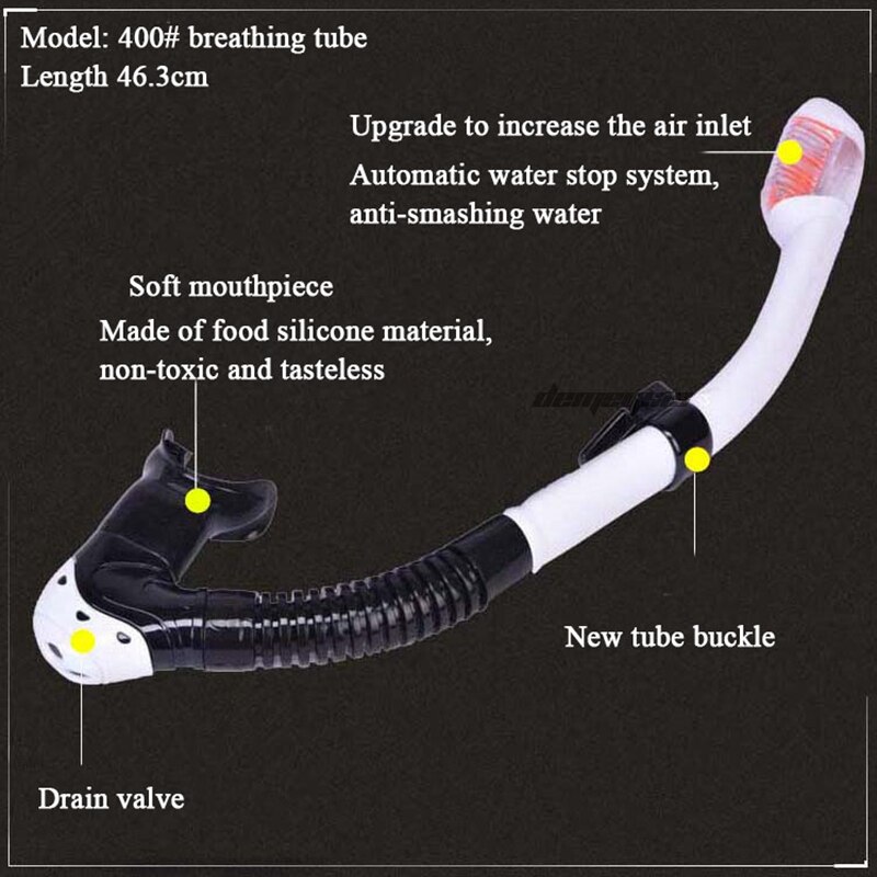 Diving Mask and Snorkel Set - Anti-Fog Goggles - Scuba Swimming Pool Equipment - Silicone & Tempered Glass