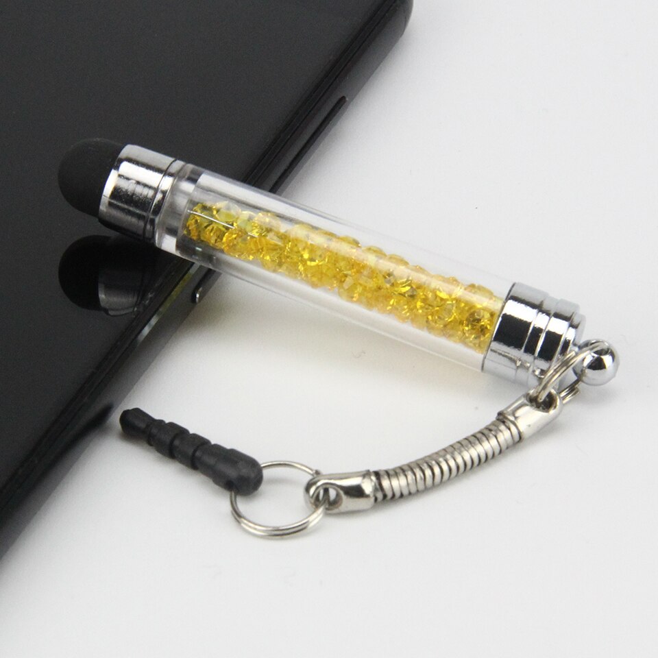 10x Colorful Crystal Stylus Pencil For iPad iPhone 5S 6 6S 7 X + 3.5mm Dust Plug Style Bling Clear Touch Mobile Phone Screen Pen