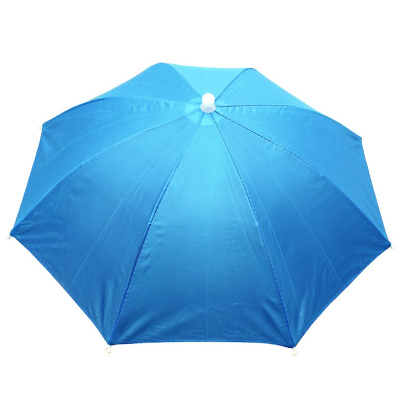 Armee Grün Tragbare Regen Regenschirm Hütte Faltbare draussen Pesca Sonne Schatten Wasserdicht Camping Angeln Headwear Deckel Strand Kopf Hüte: Himmel Blau