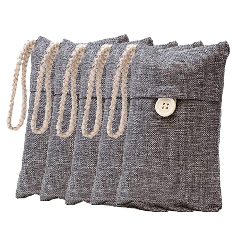 5 Pack Natural Bamboo Charcoal Air Purifying Bag Nature Fresh Air Purifier Bags Activated Charcoal: Default Title