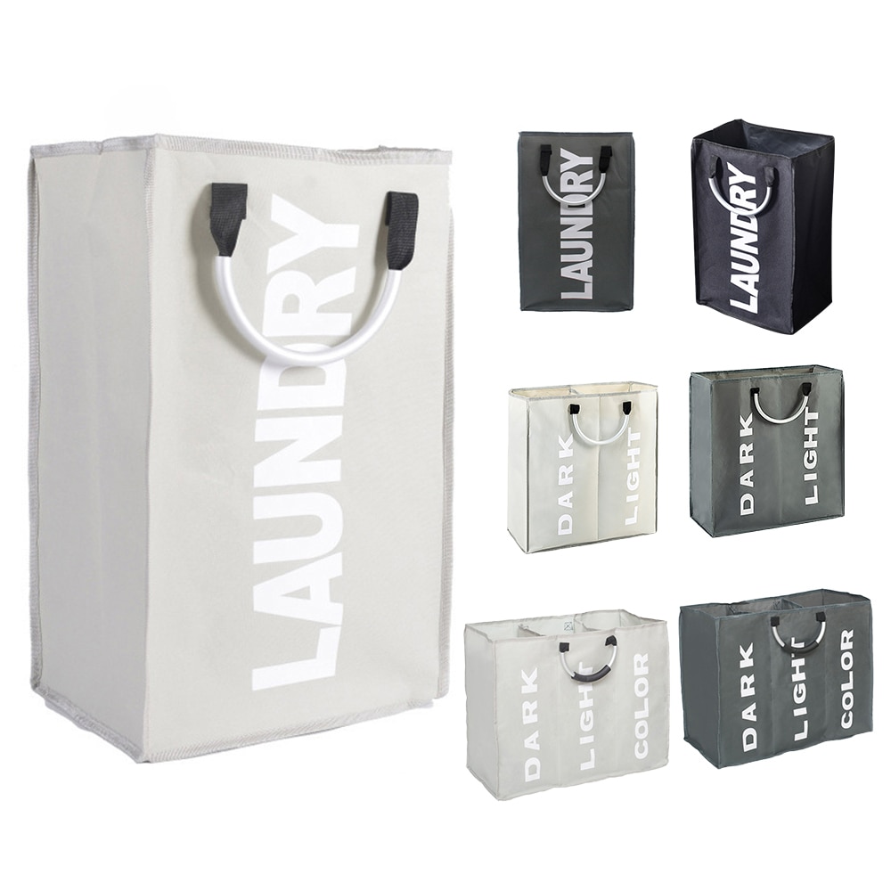 Waterproof Collapsible Laundry Basket Dirty Clothes Hamper Printed Foldable Storage Bin Sundries Sorter Basket with Handles 1pc