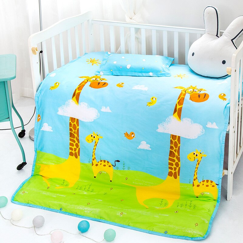 3 stk baby sengetøj 100%  bomuld dynebetræk lagen pudebetræk baby sengetøj sæt til nyfødte dreng og pige værelse dekoration: Grøn