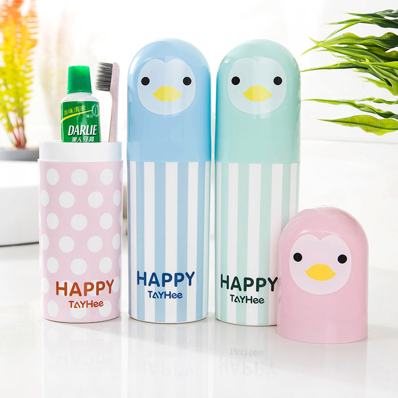 Toothbrush Cup Travel Wash Cup Portable Toothbrush Box Toilet Household Wash Set Cartoon Mouthwash Cup Toothbrush Cup