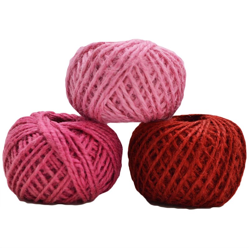 Rollo de hilo de Yute Natural, cuerda de arpillera de cáñamo, suministros de manualidades DIY, decoración para envolver de de boda, 30 m/rollo