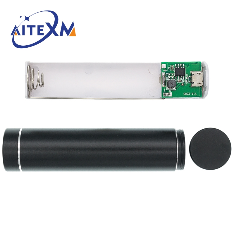 Batterie externe en métal pour smartphone, kit de bricolage, boîtier de rangement, soudure gratuite imbibée, 1X, batterie 18650, 5V, 1A, chargeur USB