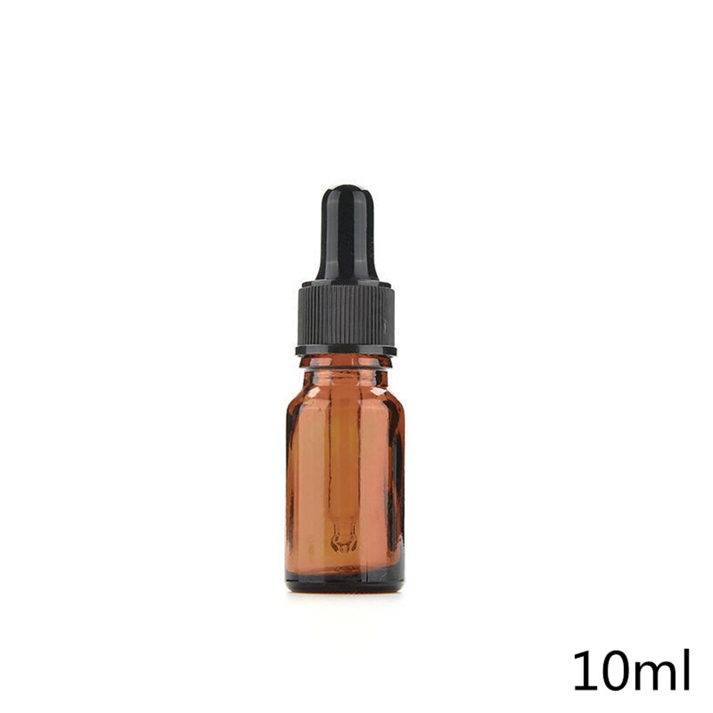 Bärnstensfärgad glas flytande reagens pipett flaska ögondroppar för förvaring av kemi laboratoriekemikalier parfymer och cologne 10ml