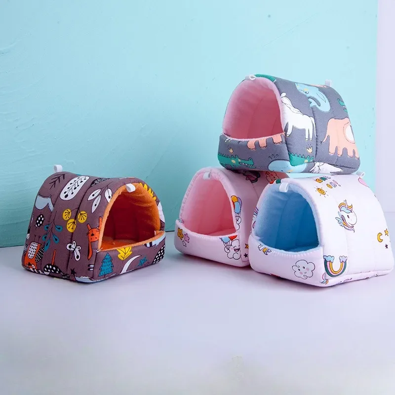Hamsterhuis Cavia Nest Klein dier Slaapbed Winter Warm Katoenen Mat Zachte accessoires voor knaagdier Cavia Rat Knaagdier