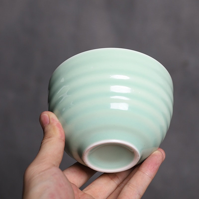 Buucup 4 stk/sett tradisjonell matcha naturlig bambus matcha visp skål keramisk matcha bolle visp holder gaver te