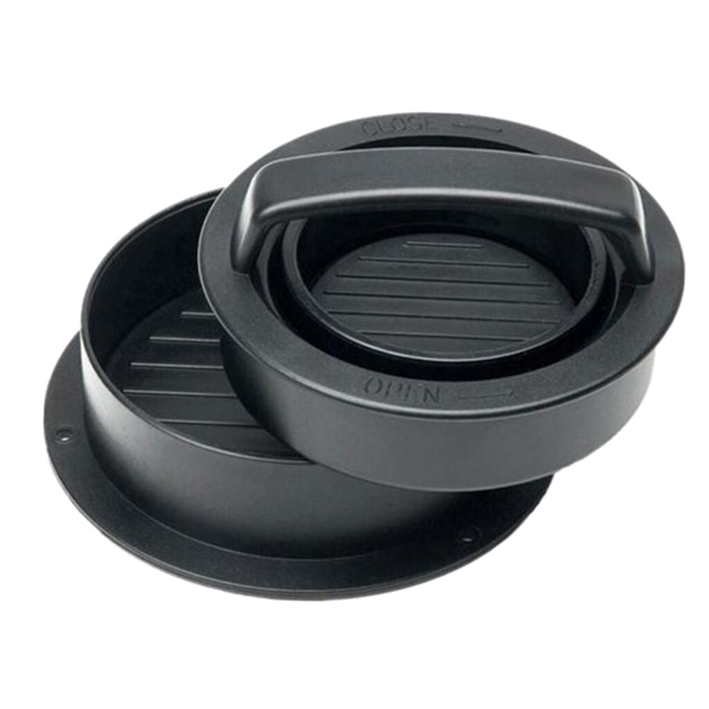 Simple Plastic Patty Press Form Hamburger Mold Maker Round Meat Mince BBQ