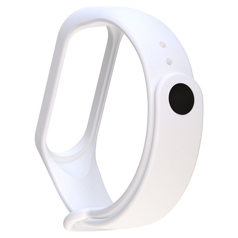 För  m5- band smart armband stegräknare utbyte armband klockarmband klockarmband för mi band 5 smart armband fitness rem: Vit