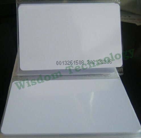 100PCS/Lot RFID 125Khz Smart Card EM4100/4102 PVC Card thickness:0.8mm