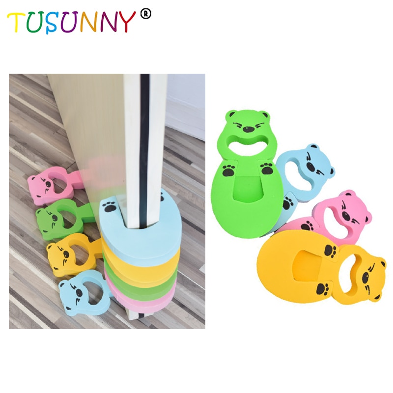 TUSUNNY 1pc Baby bescherming stop houder slot Veiligheid Guard Finger Protect Kind kids Baby Cartoon Jammers Stop Deur