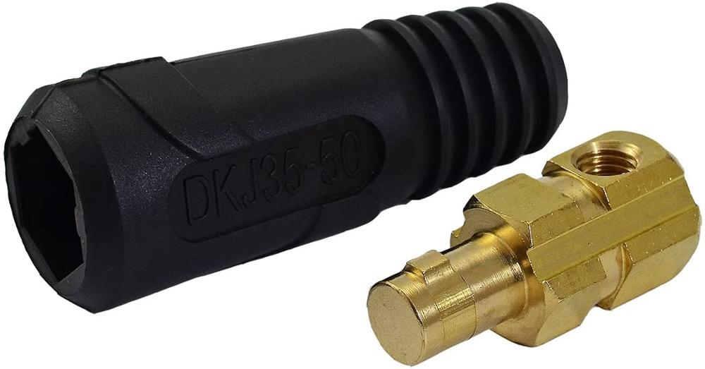 TIG Welding Cable Panel Connector-Plug DKJ35-50 315Amp Dinse Quick Fitting Red and Black Color 4pcs