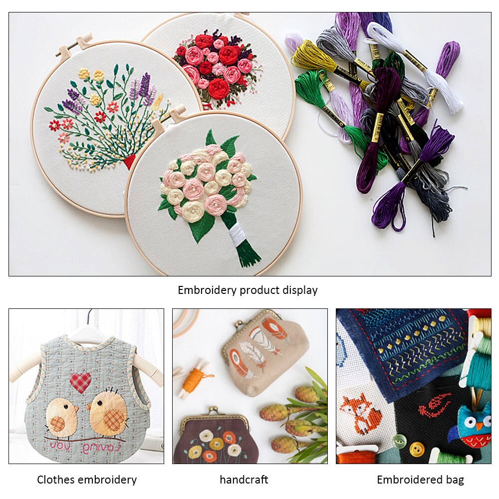 Multi Colors Cross Stitch Cotton Embroidery Thread Floss Sewing Skeins Random Color Cross Stitch DIY Sewing Cross Stitch Thread