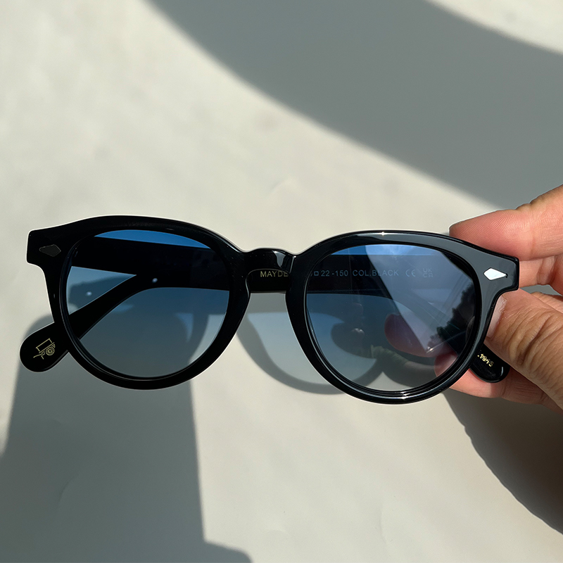 Store lemtosh maydela vintage acetat solbriller til herrer og kvinder ovale polariserede briller med stort ansigt: Ingefær