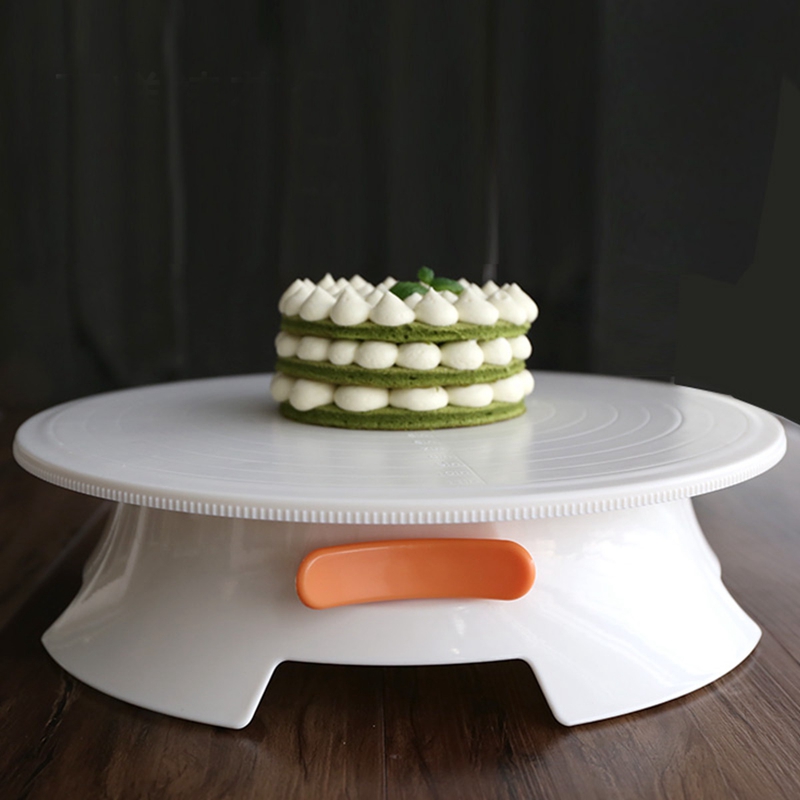 Plastic Round Cake Turntable Rotating Cake Stand Rotary Table Making Cakes Revolving Decorating Tray Platform Home Kitchen