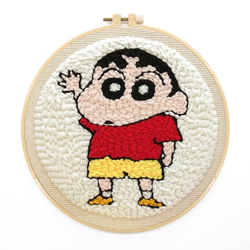 DIY Cartoon Animals Punch Needle Embroidery Kit 10 Styles Punchneedle Cross Stitch for Beginner Handcrafted Decoration for Home: C2-8