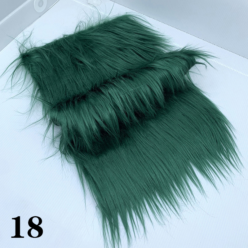 25x45cm 8cm stapel namaakbont stof patchwork naaimateriaal voor doe-het-zelf pluche poppen ambachten baard haar cosplay hoed kostuum stof: Licht Groen