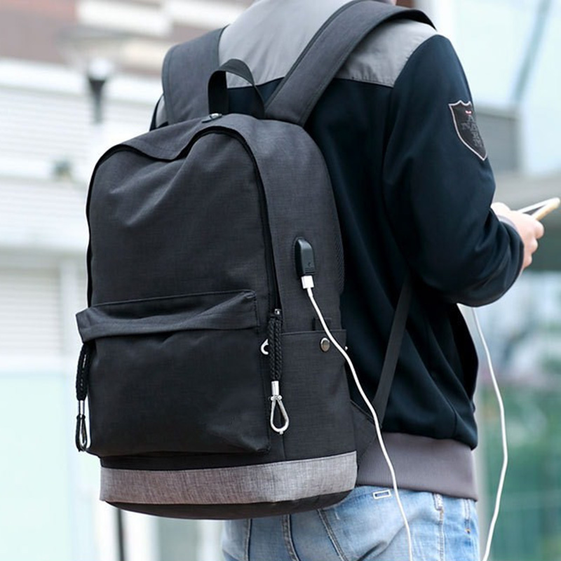 Senkey Style Men Backpack Student School Bags For Teenagers backpack Men Travel USB Charging Computer Bag