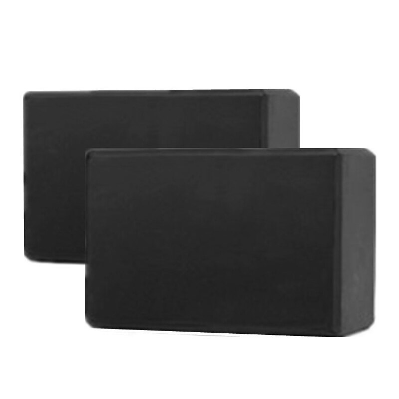 Set van 2 yogablokken en yogariemen, blok van eva-schuim met hoge dichtheid ter ondersteuning en verbetering van houdingen en flexibiliteit