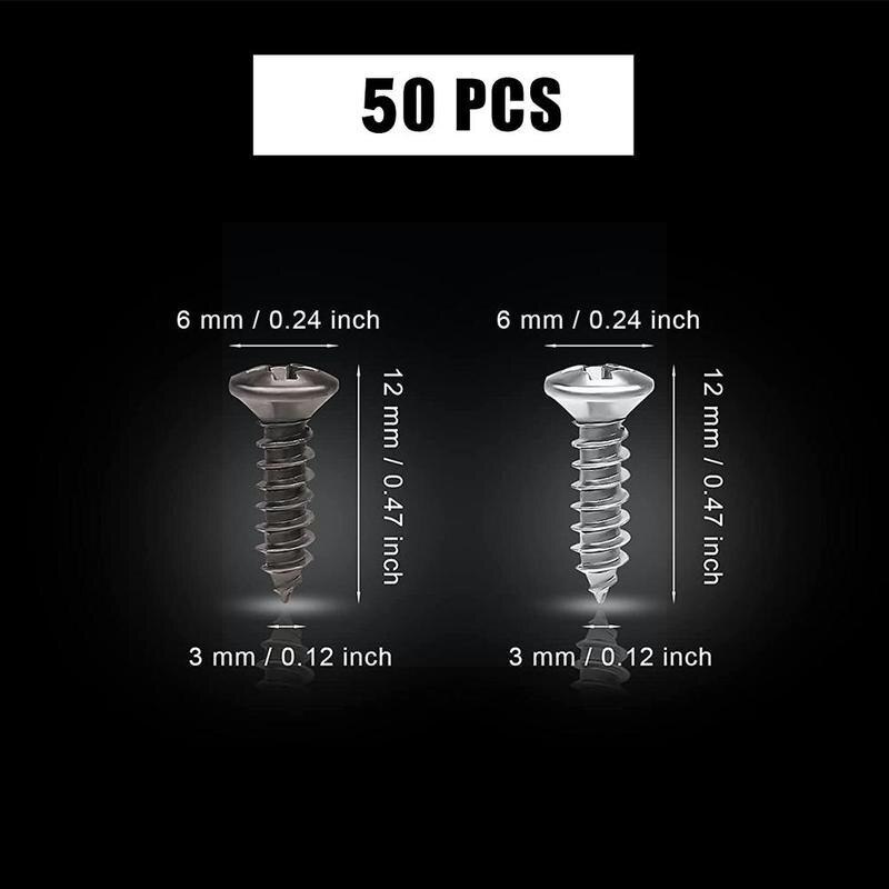 Screw Electric Guitar Guard Plate Mounting Screw Electric Box Screw Panel With 3*12mm*50pcs Fixing Socket Screw Bass V6k6