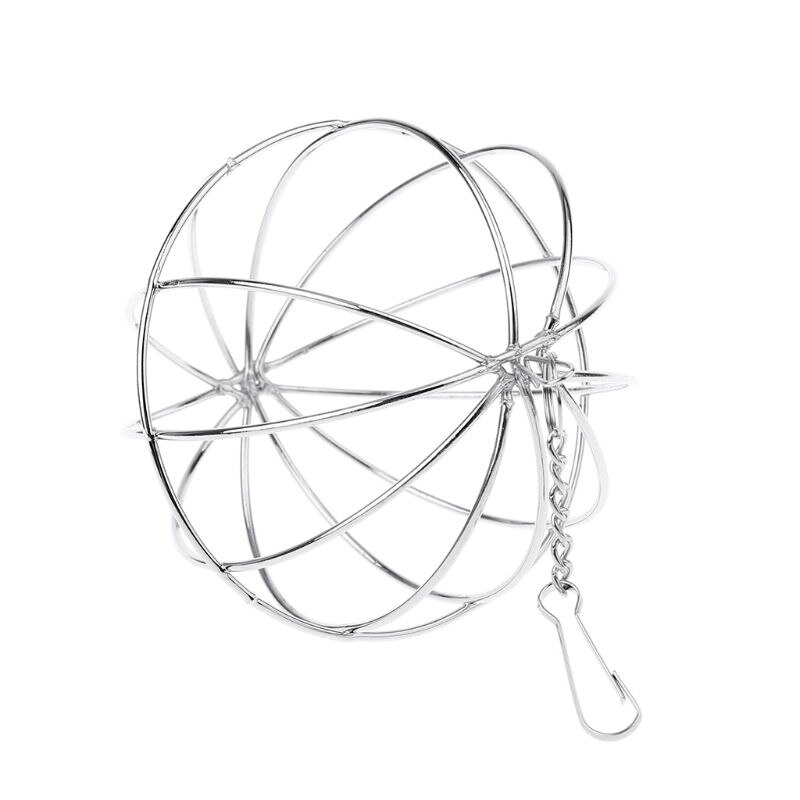 Stainless Steel Round Feeder Automatic Feeding Hanging Hay Ball Hamster Rat Rabbit Pet Toy