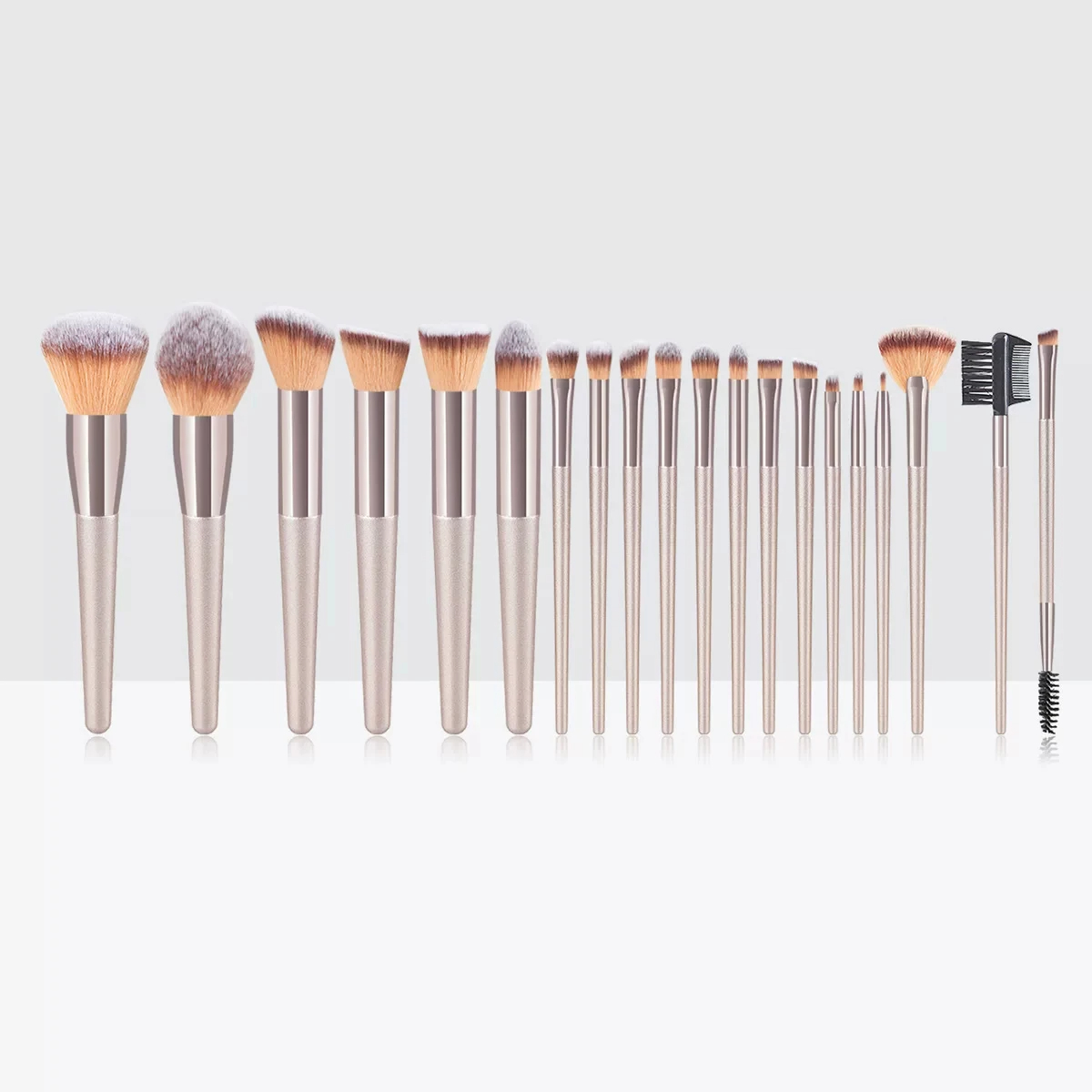 Ensemble de pinceaux de maquillage Champagne pour femmes fond de teint cosmétique poudre Blush fard à paupières Kabuki mélange pinceau de maquillage outils de beauté: Bourgogne