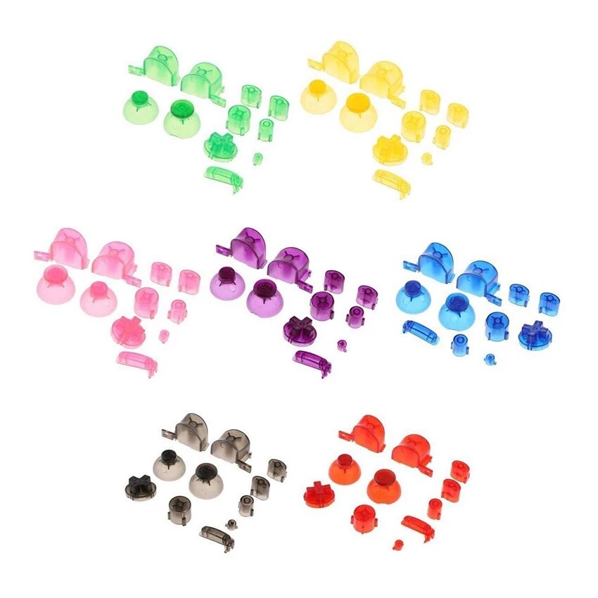W całości zapinana na guziki komplet kolorowy L R ABXY Z klawiaturami Z nakładkami na guziki dla kontrolera Nintendo Gamecube uderzający Y X A B dla N GC nowość