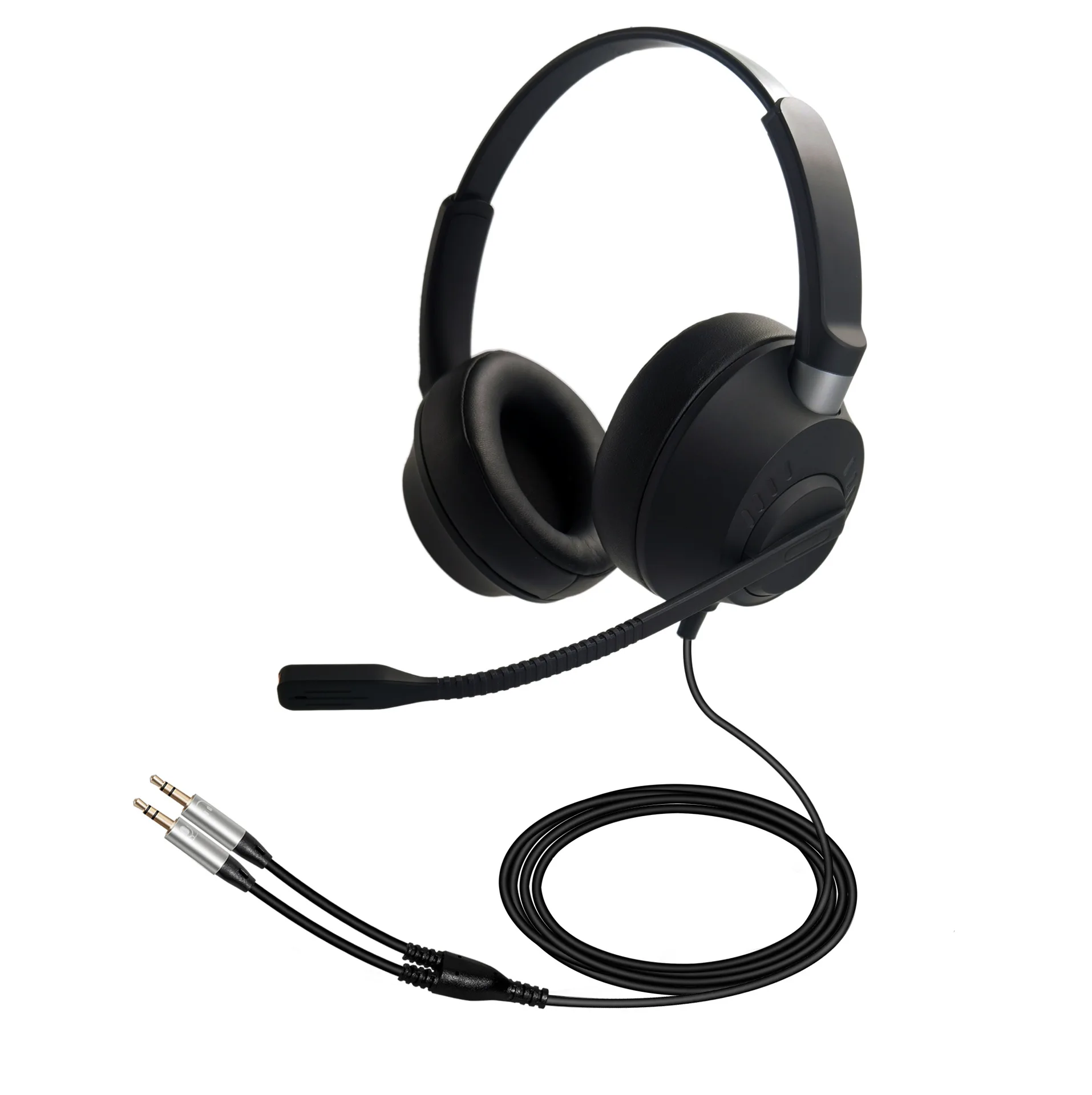 Noise Cancelling Call Center USB Headphones Phone Headphones with Volume Regulator and Mute Switch for Skype, Lync Platforms