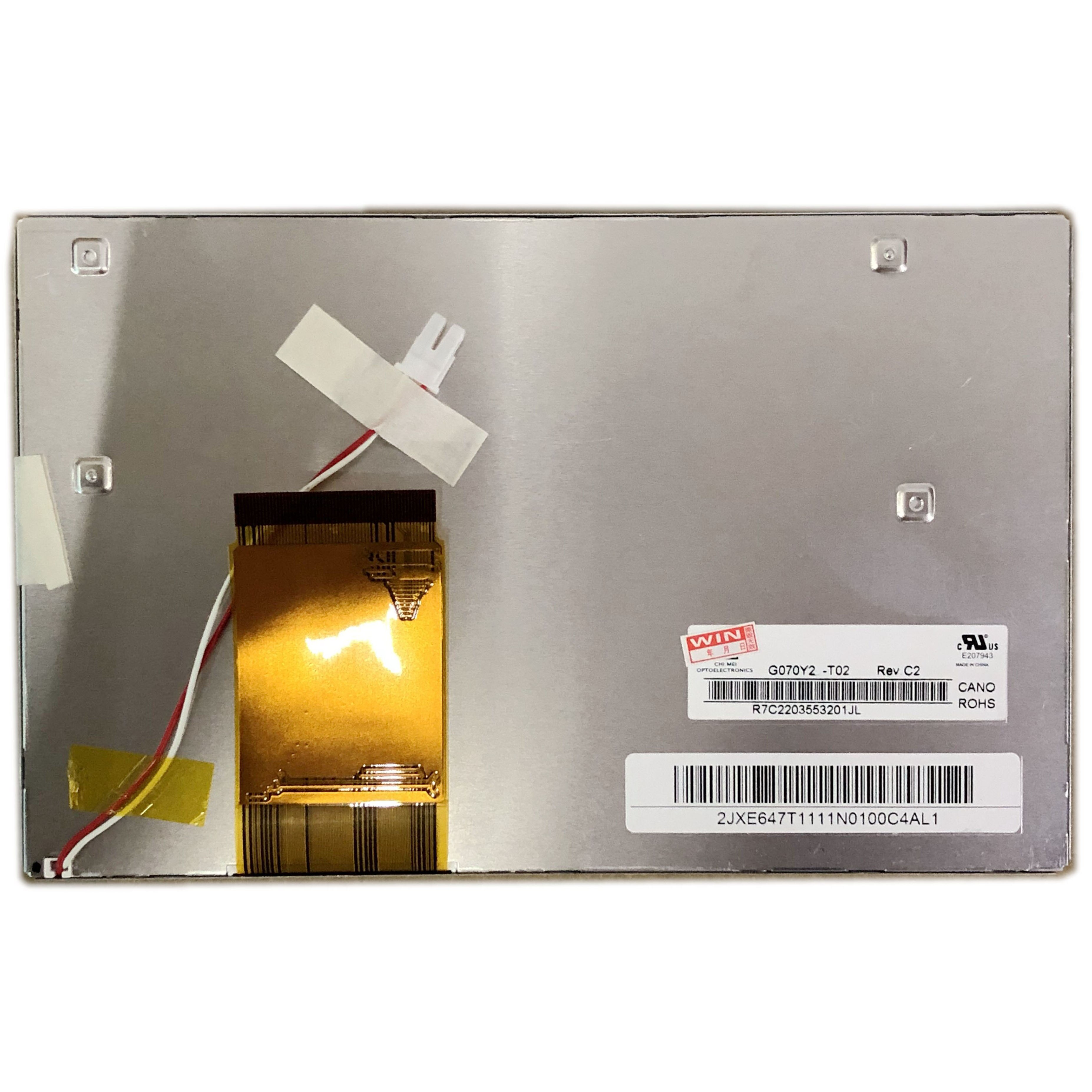 G070Y2-T02 Rev C2 7.0 inch 800×480 Resolution industrial Lcd Screen Panel Modules