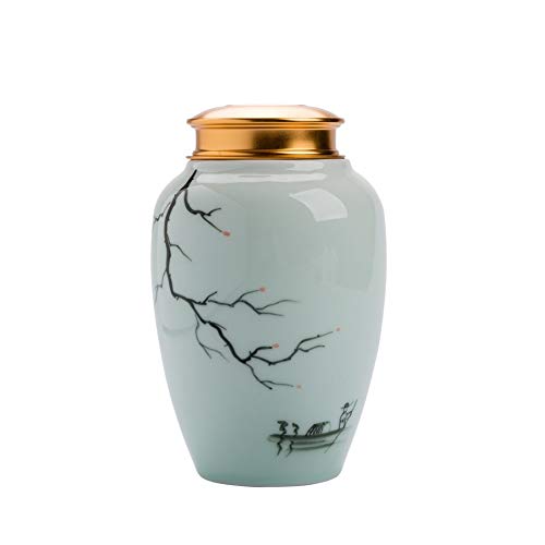 Cremation Urn for Human Ashes Adult Funeral Urn Handcrafted Burial Urns to Honors Your Loved One Screw Double layer screw Cap: 4