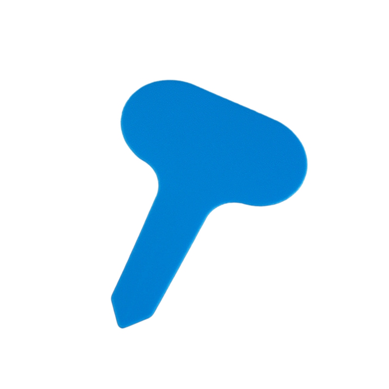 100Pcs T-Type Plant Markers Kleurrijke Pvc Plant Tags Tuin Kwekerij Label Plant Tags Waterdicht Tuinieren Tags Kas markers: Blue