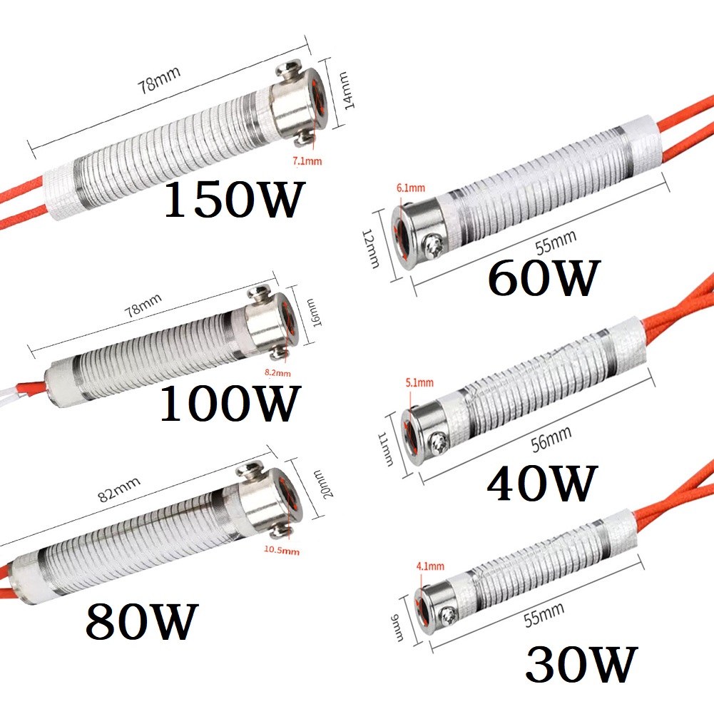 Electric Soldering Iron Core 30 40 60 80 100 150W 220V External Heat Heating Element Weld Equipment Welding Tool