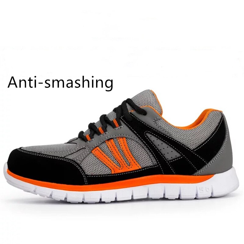 men's steel toe cap safety shoes work boots wear shoes breathable lightweight non-slip anti-piercing protective shoes: 35