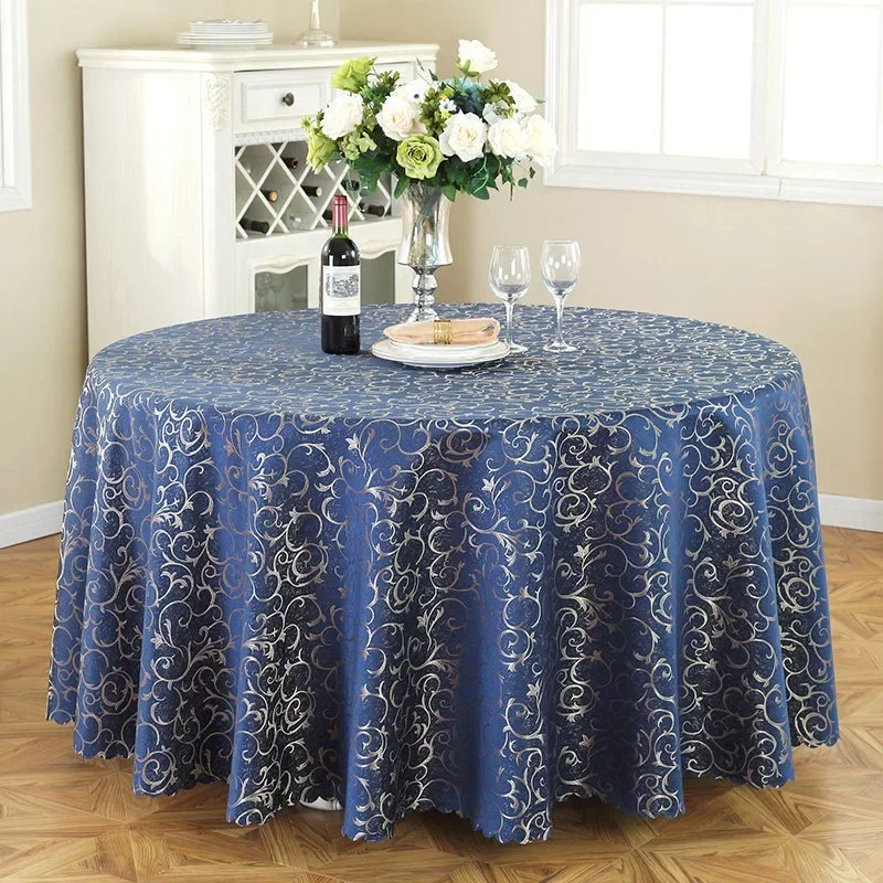 Nappe ronde vintage polyvalente, décoration de fête de mariage, couverture de table à manger à la maison, diamètre 160cm, 180cm, 200cm
