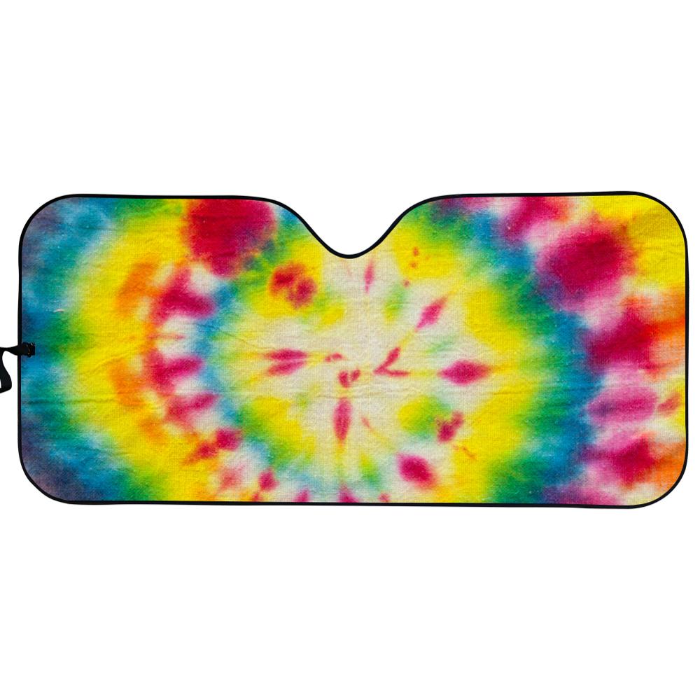 Tie dye bedrukte auto zonnescherm auto voorruit zonnescherm voorruit zonnescherm bescherming tegen de zon: Yy3061hc