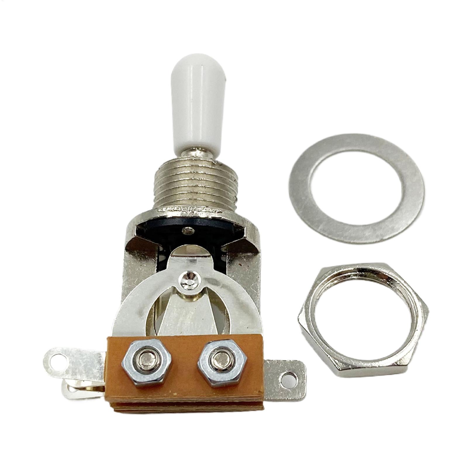 Selettore pickup a 3 vie corto e dritto per chitarra con cappuccio in ottone compatibile con Gibson Les Paul LP SG Chitarra Elettrica
