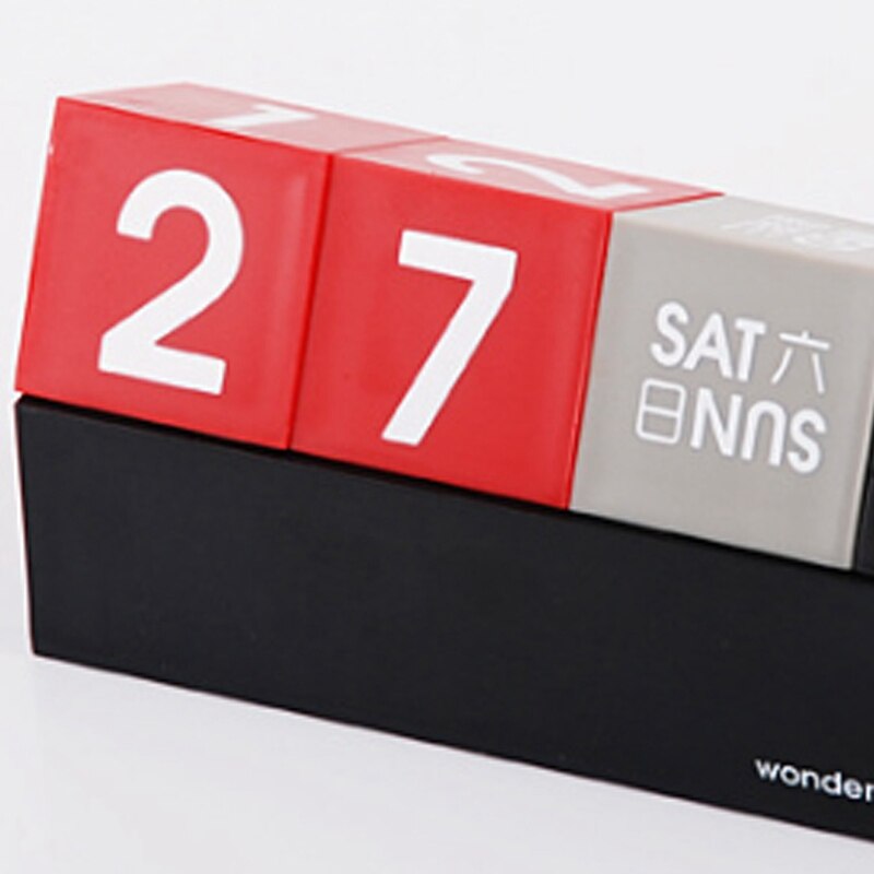 DIY Square Perpetual Calendar Calendar Desktop Calendar Perpetual Calendar Desktop Decoration